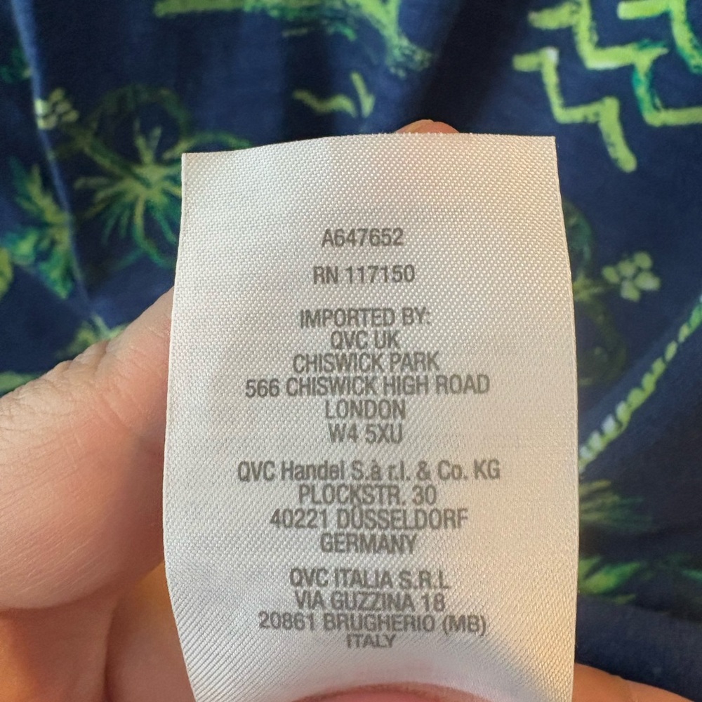 Quacker Factory by Jeanne Bice Size XL Tunic Dress Tropical Vacation QVC pockets - Picture 5 of 6